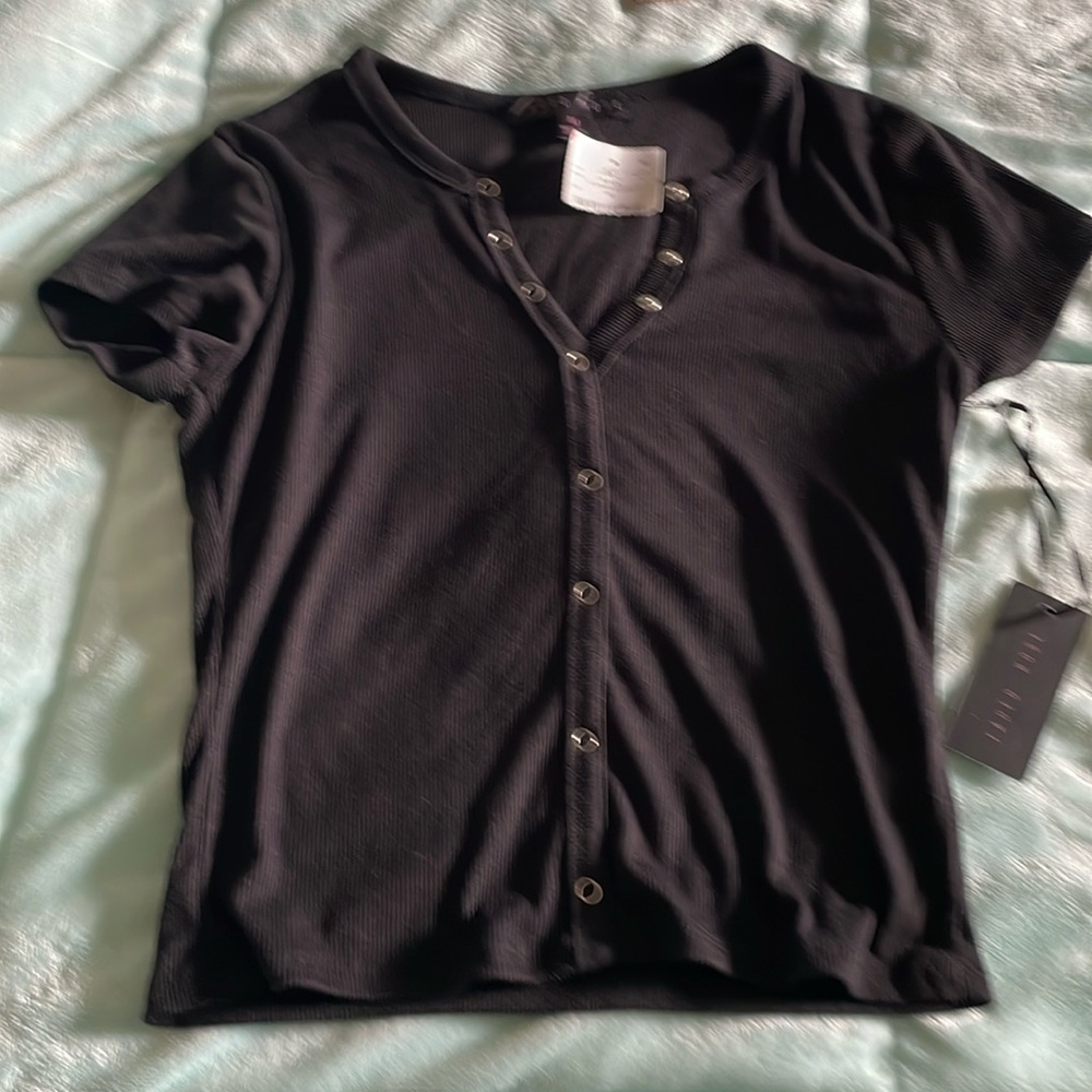 Faded Rose Junior Black Top Size M